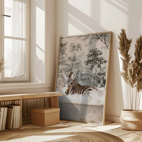 Zebra Bubble Bliss Poster