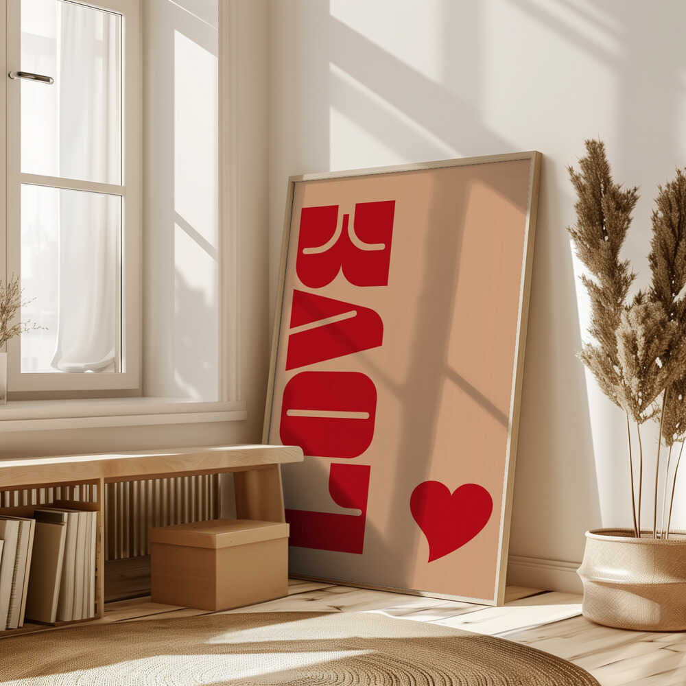 Red Bold Lettering Poster