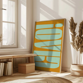 Mint Orange Harmony Poster