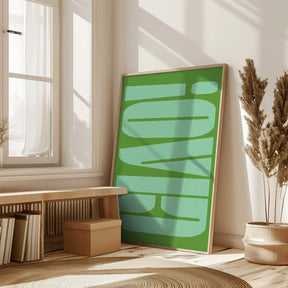 Green Tone Illusion Poster