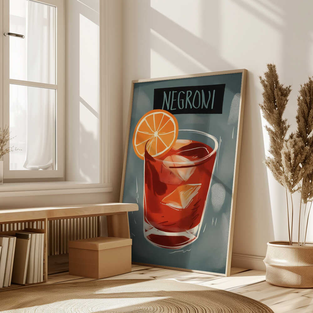 Sunset in a Glass Poster