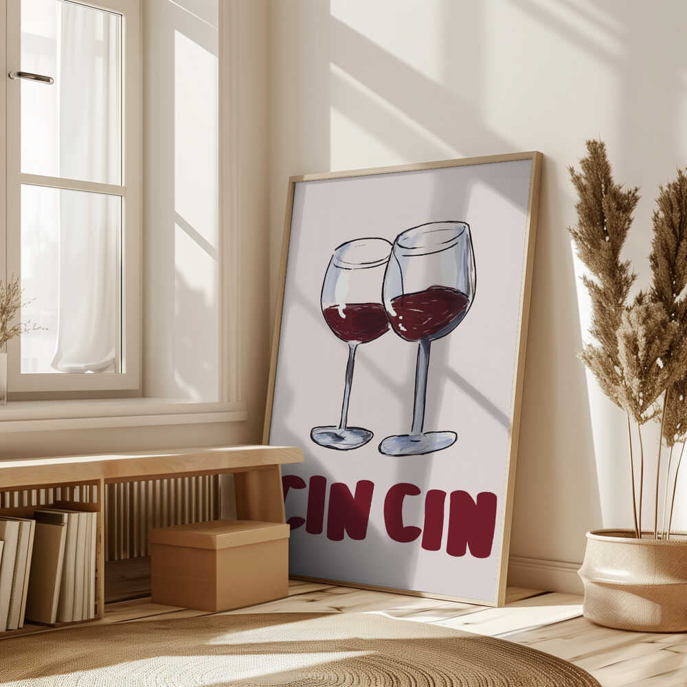 Wine Glass Cheers Poster