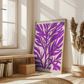 The Tree Branch with Purple Leaves Poster