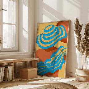 Sunlit Wavesstripe Poster