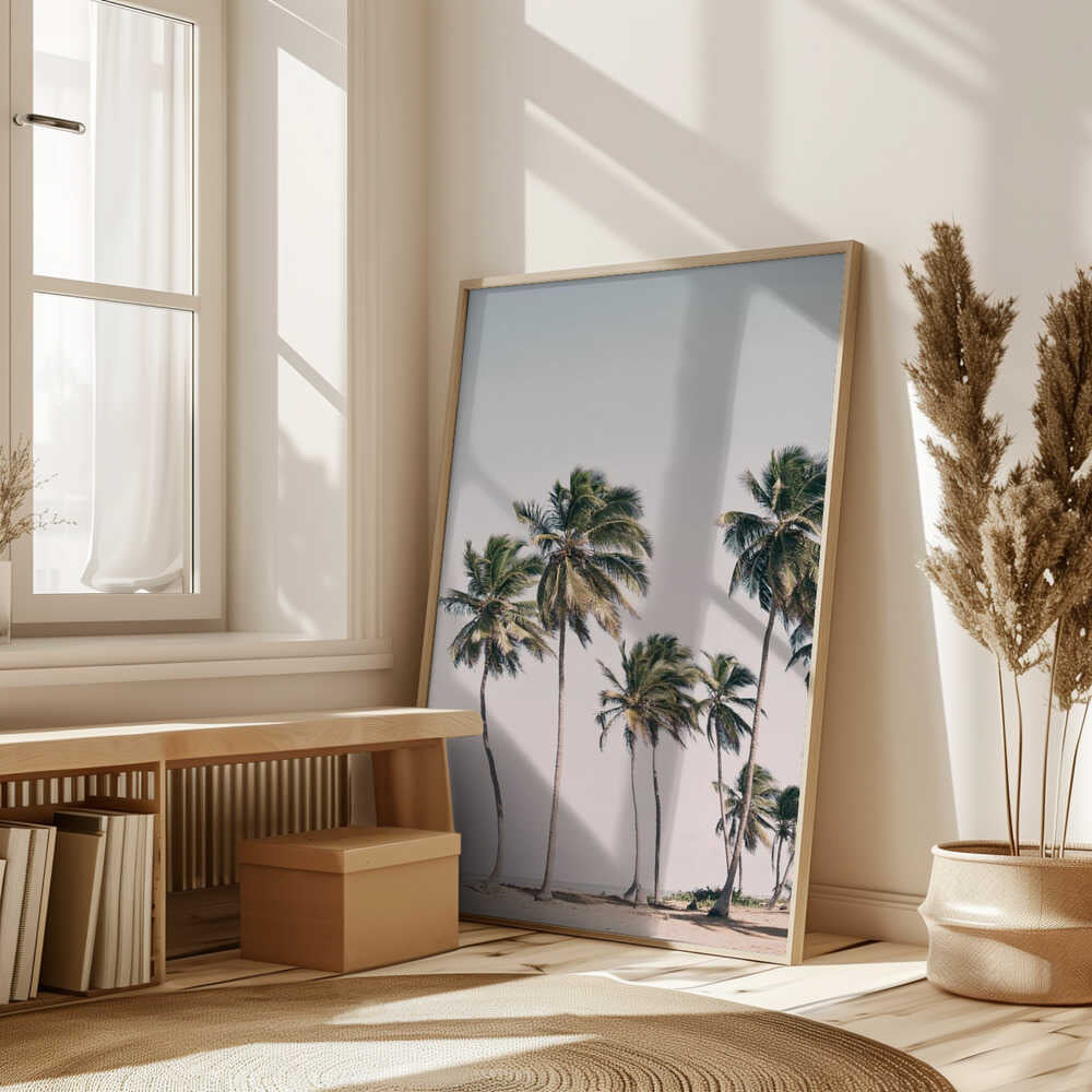Blush Tropical Trees Poster