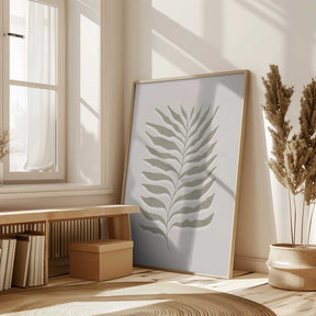 Olive Green Leaf Poster