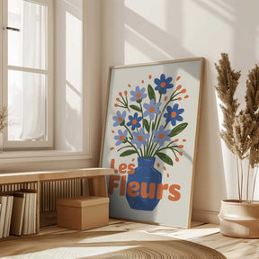Charming Blue Blooms Poster