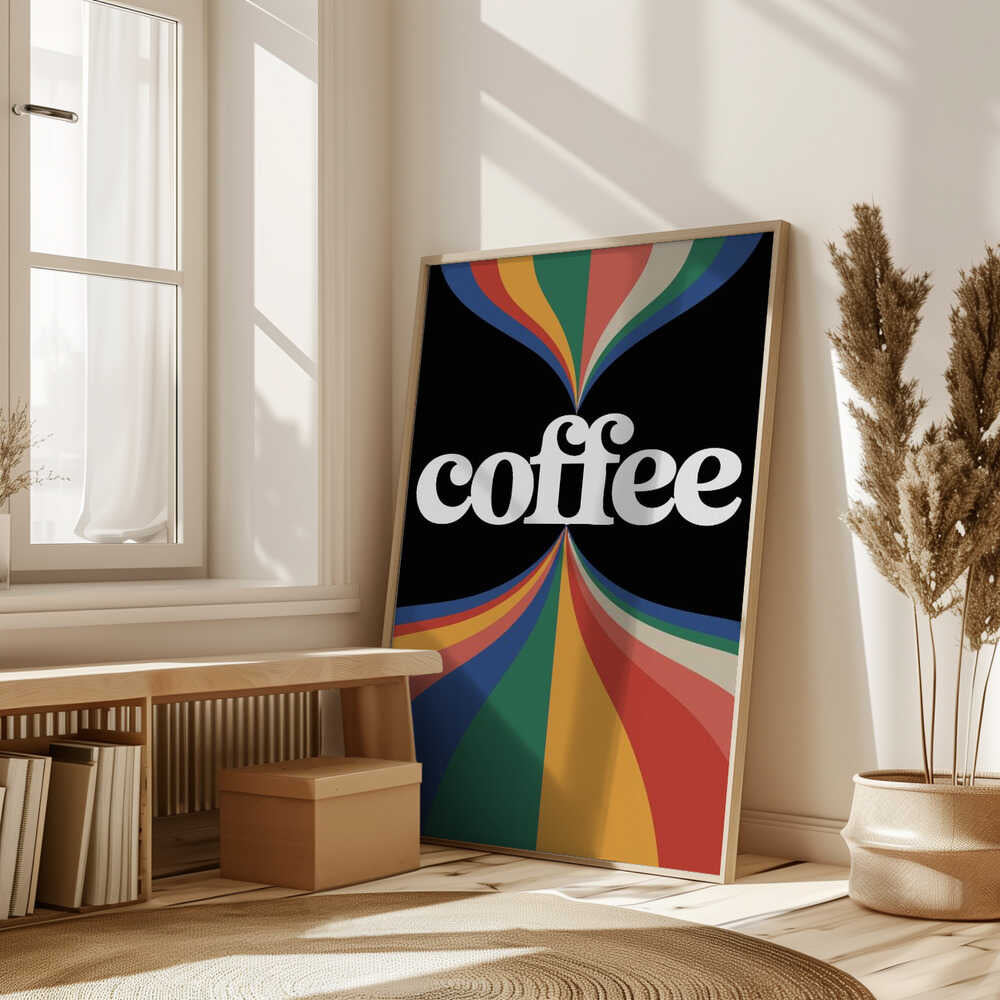 Coffee Rainbow Poster