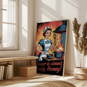 Retro Kitchen Whirl Poster
