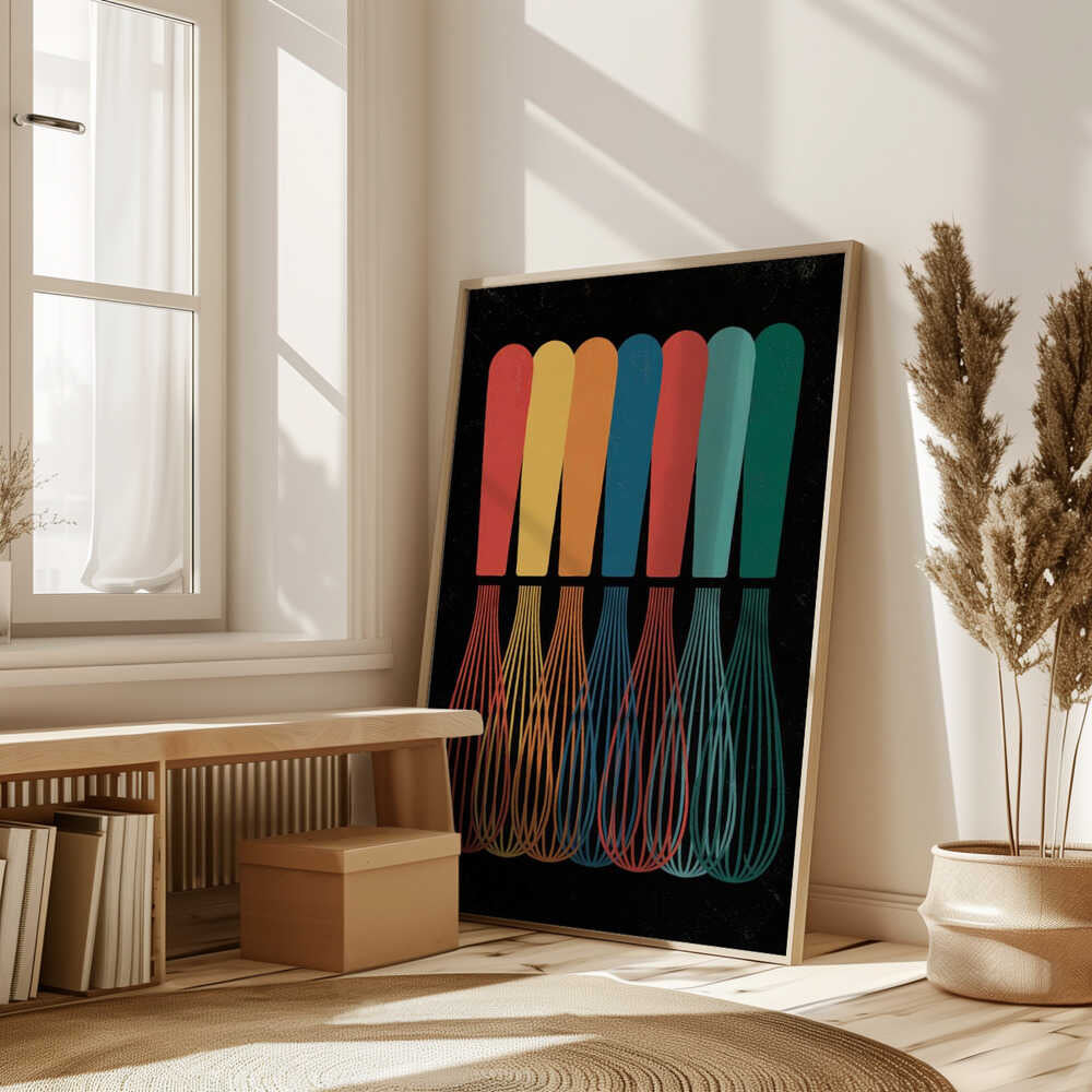 Vibrant Whisks Poster