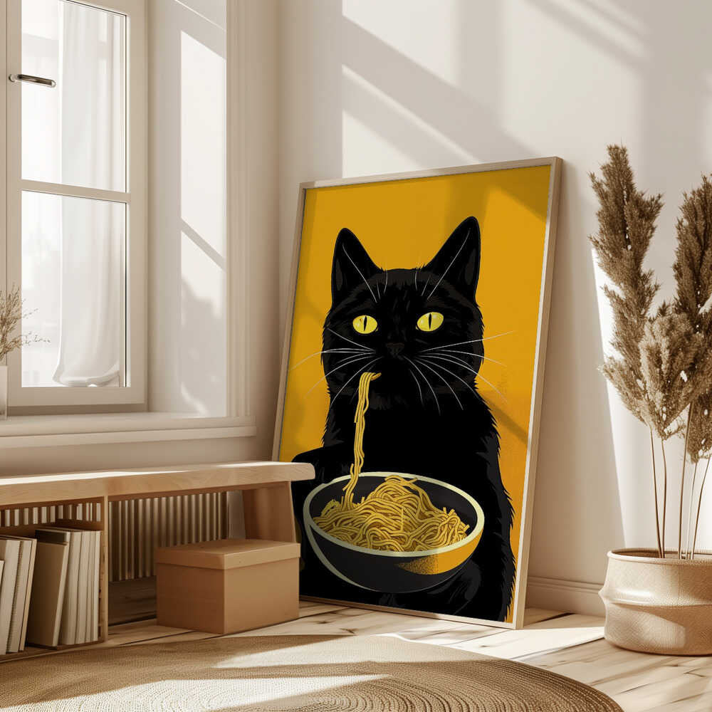 Noodle Cat No 2 Poster