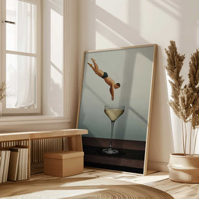 Champagne Dive Poster