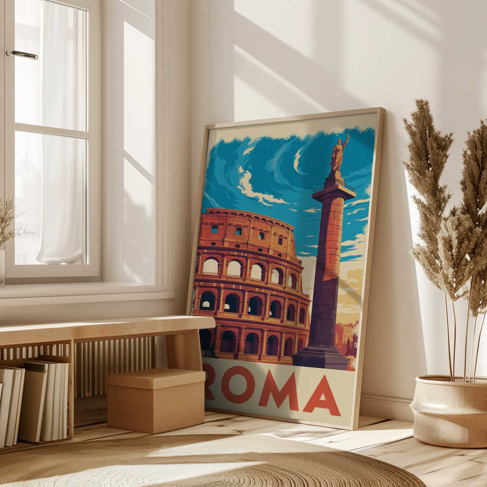 Roma Vintage Travel Poster Poster