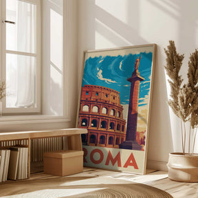 Roma Vintage Travel Poster Poster