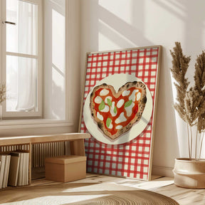 Pizza Heart checked Poster