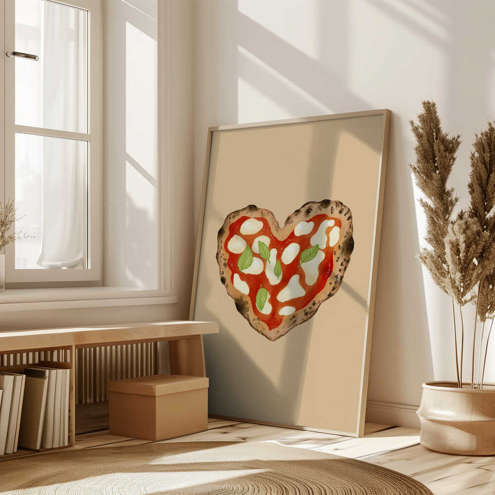 Pizza Heart Poster