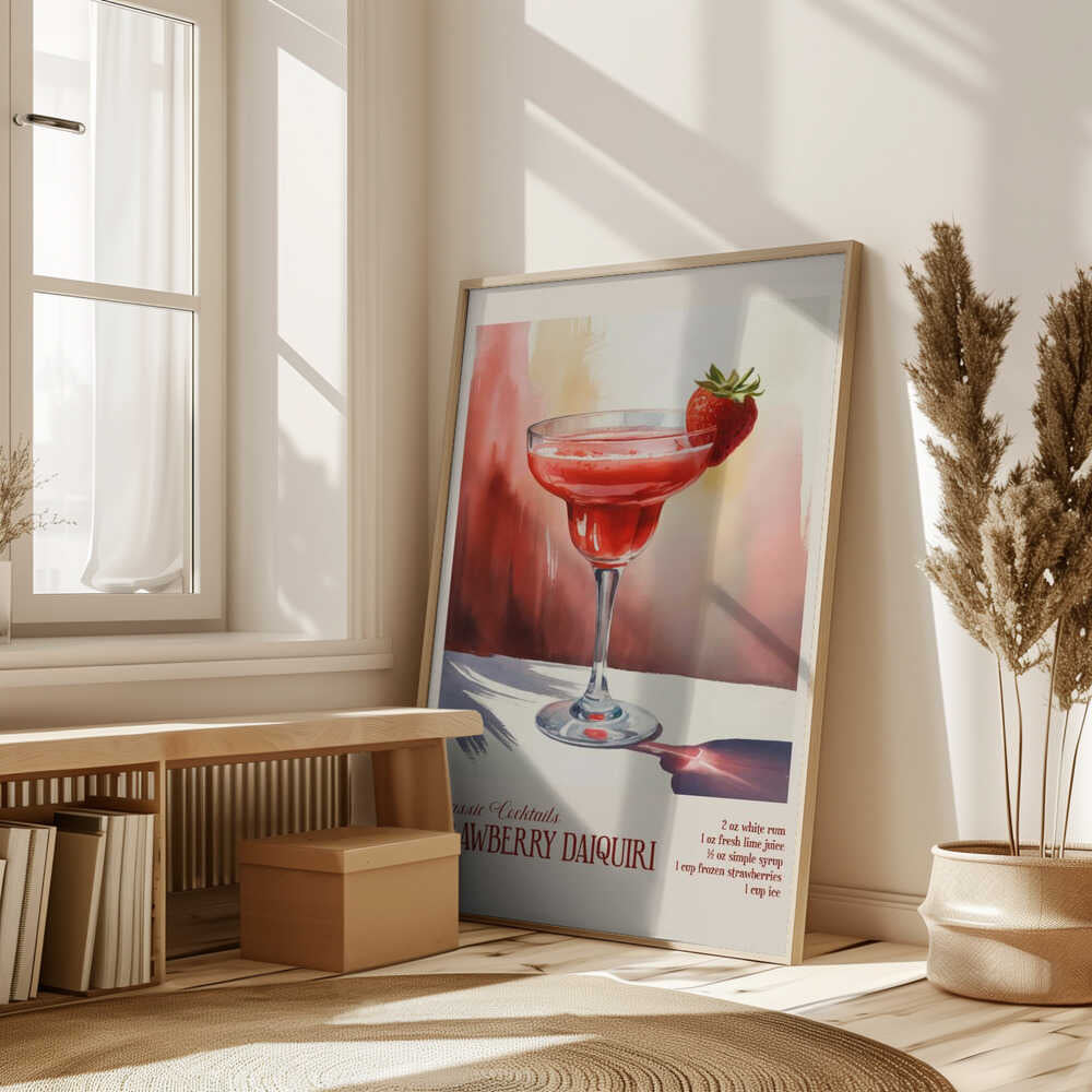 Classic Cocktails - Strawberry Daiquiri Poster