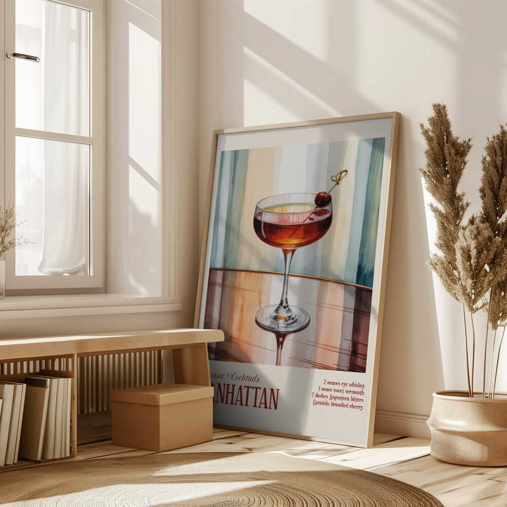 Classic Cocktails - Manhattan Poster