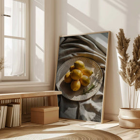 A Plate of Lemons Poster