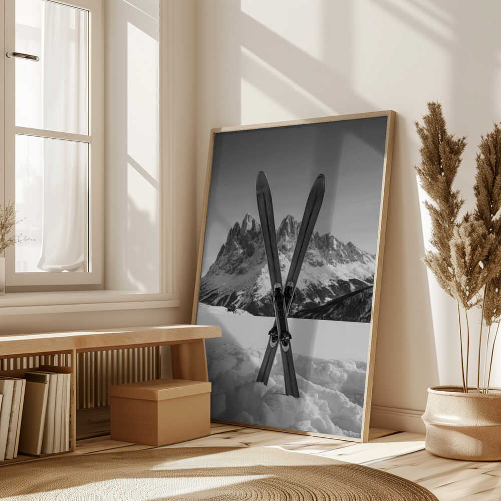 Crossed Skis Poster