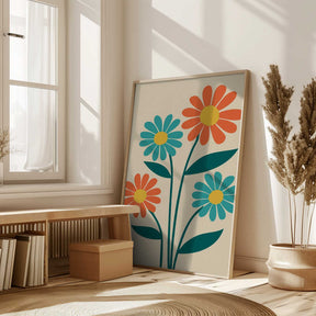 Boho Flowers Series No 8 Poster