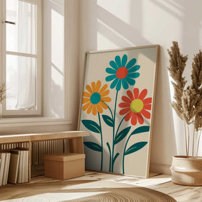 Boho Flowers Series No 9 Poster