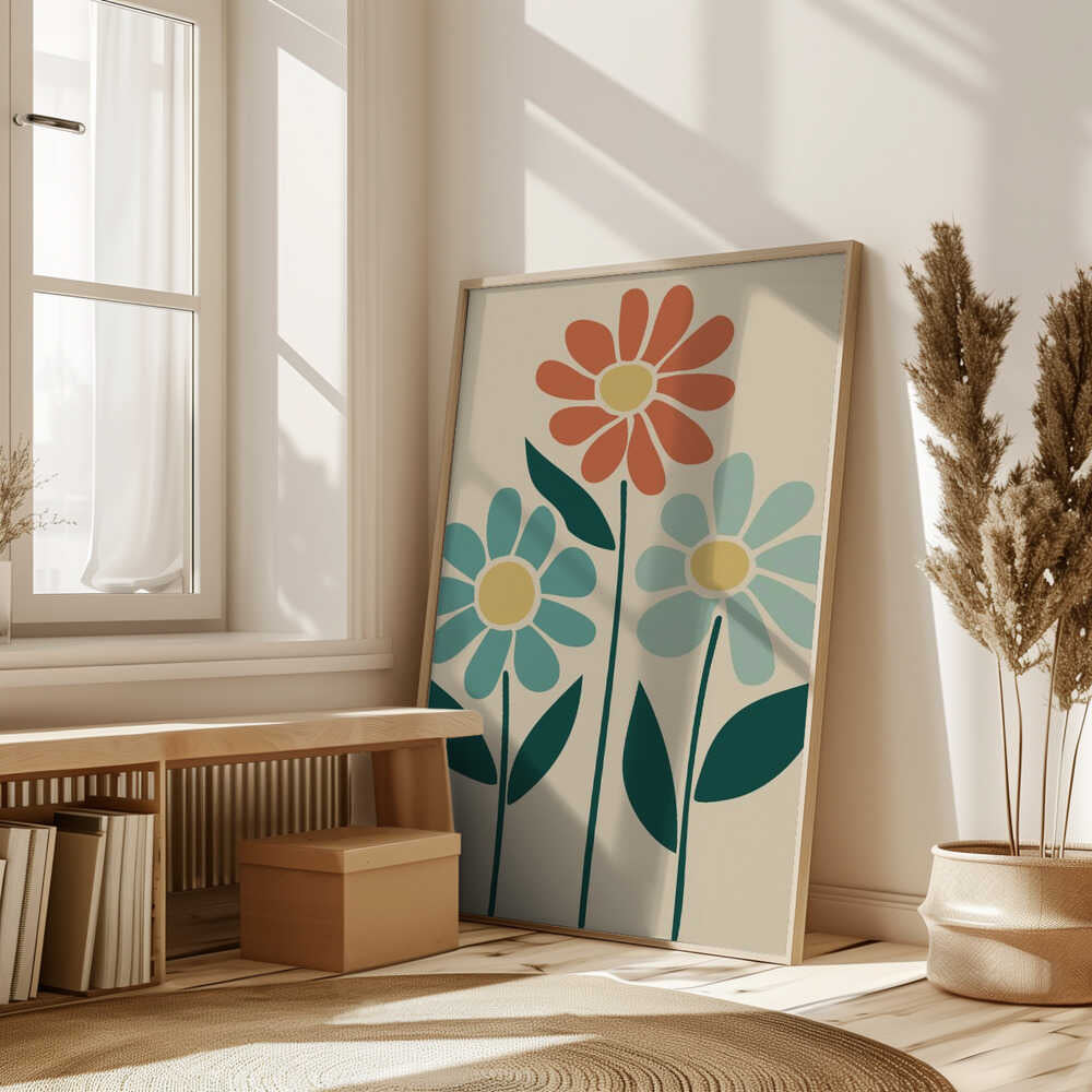 Boho Flowers Series No 6 Poster