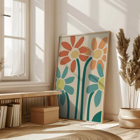 Boho Flowers Series No 2 Poster