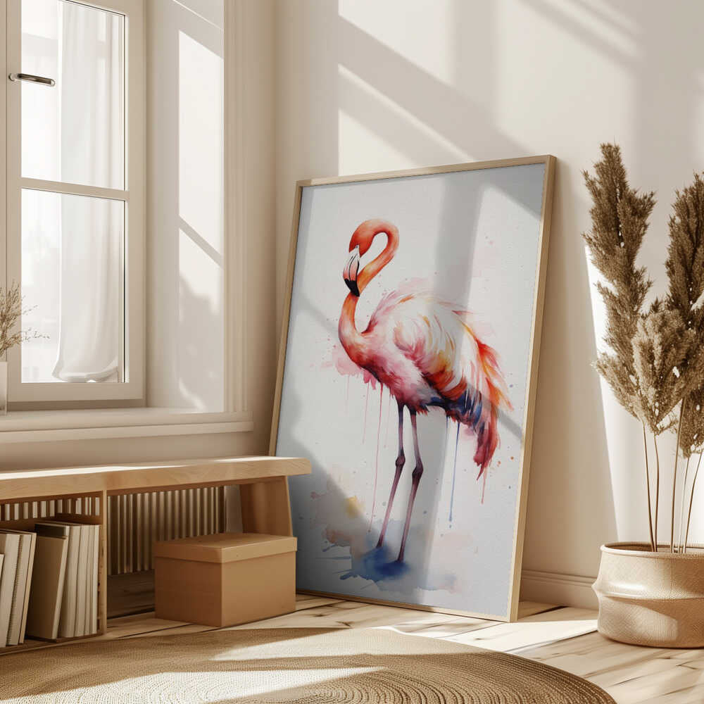 Flamingo Watercolor Poster