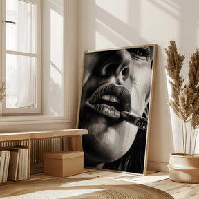 The Girl With the Burning Cigarette Poster