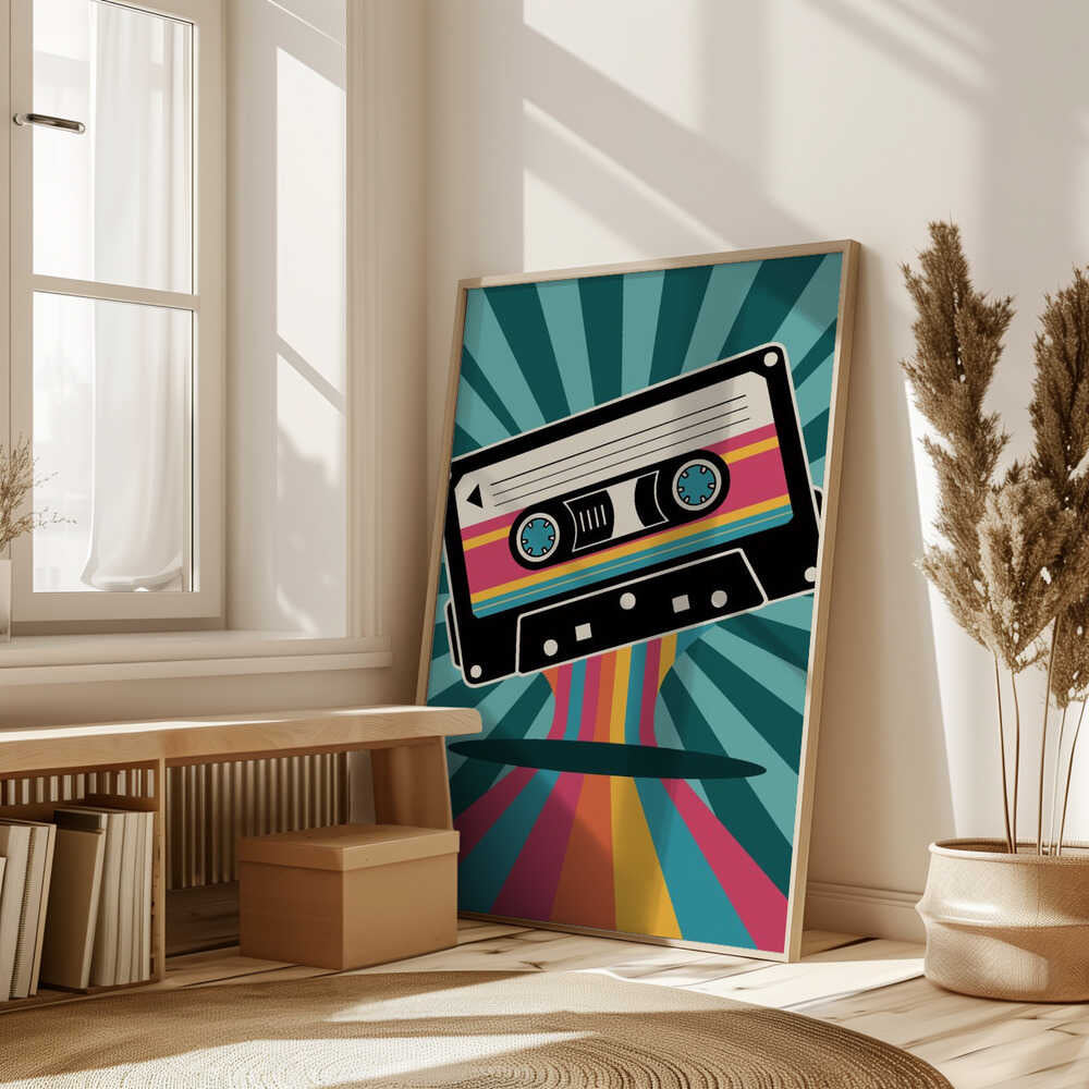 Colorful Cassette Poster
