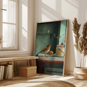 Country Morning Bird Poster