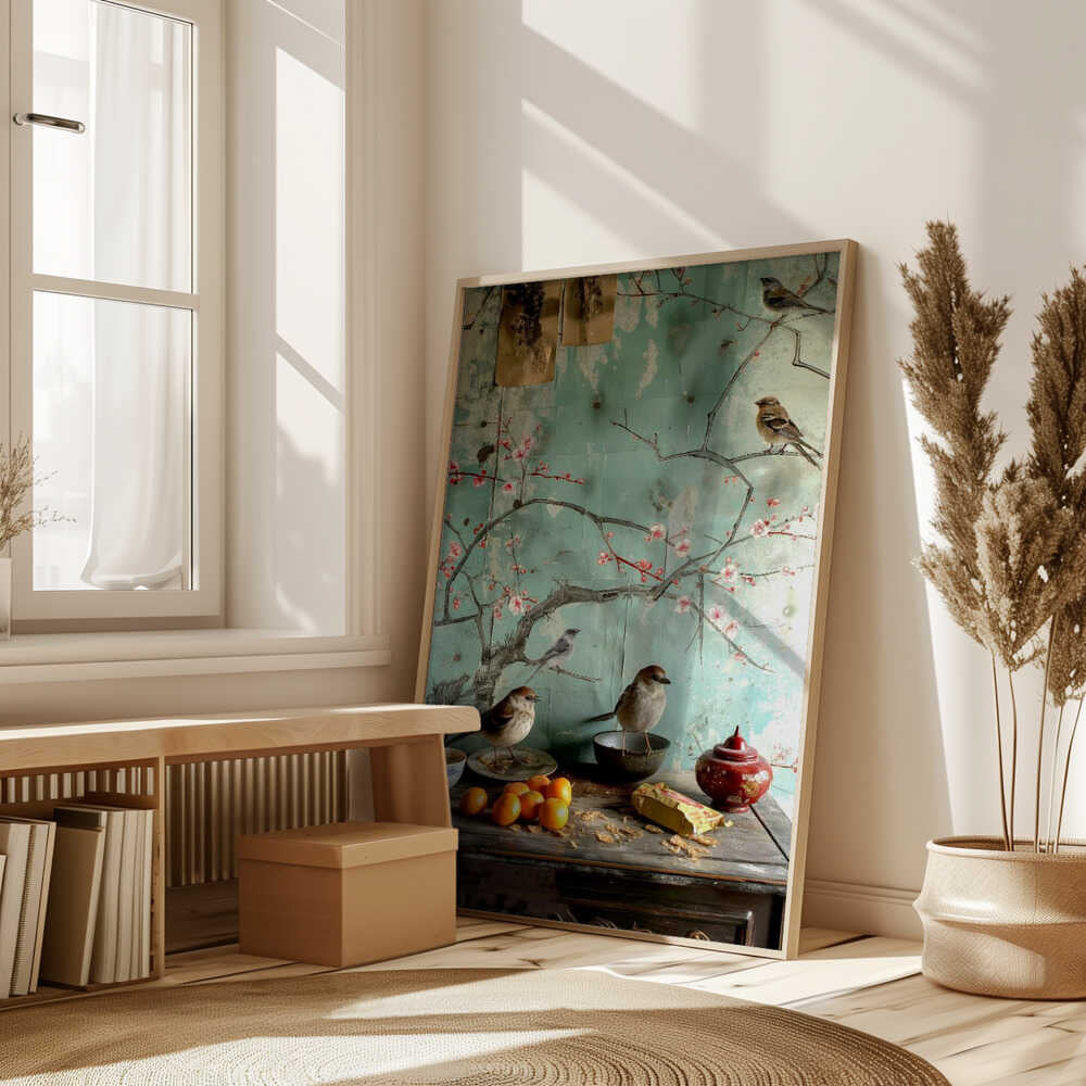 Blossoms and Birds Poster