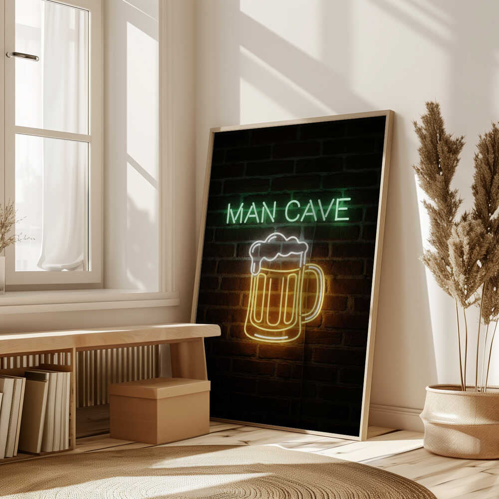 Man Cave Neon Sign No 2 Poster