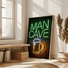 Man Cave Neon Sign No 1 Poster