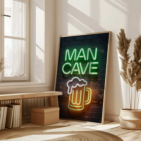 Man Cave Neon Sign No 3 Poster