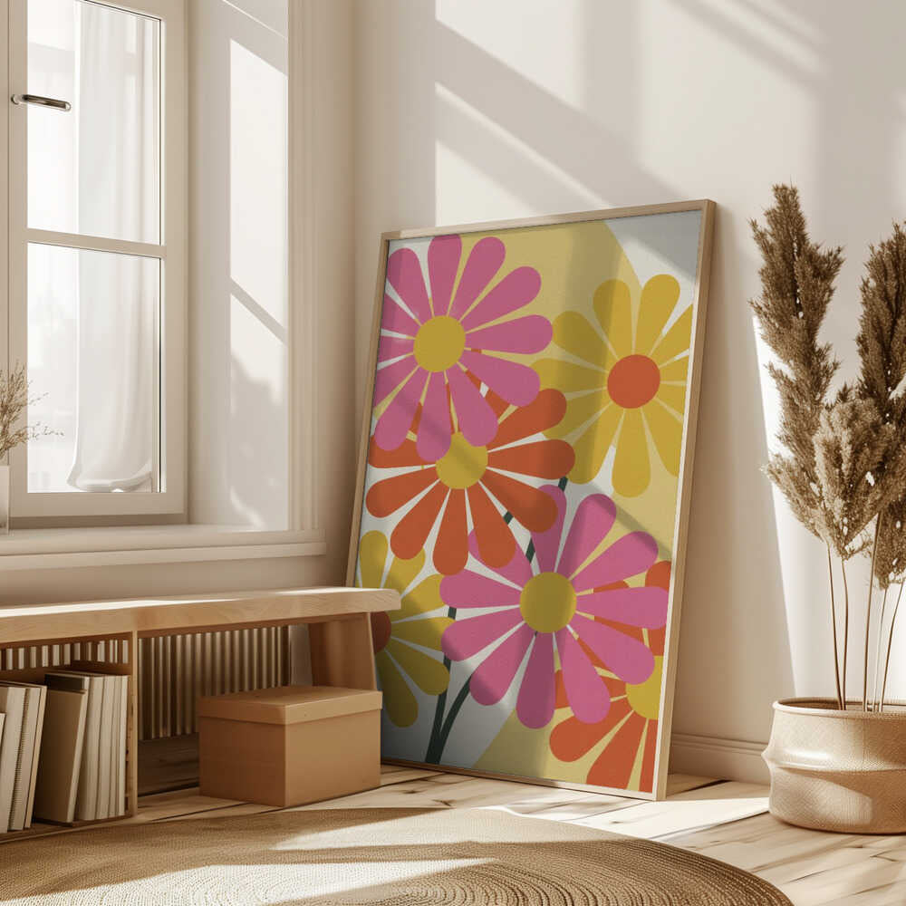 Happy Flowers Poster