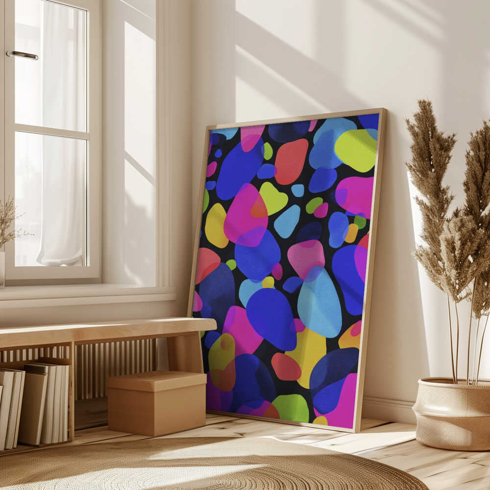 Neon Mosaic Poster