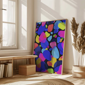 Neon Mosaic Poster