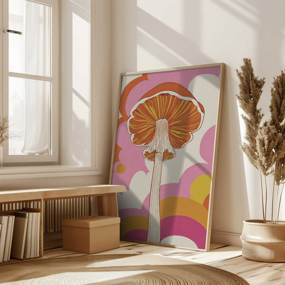 Retro Mushroom Poster