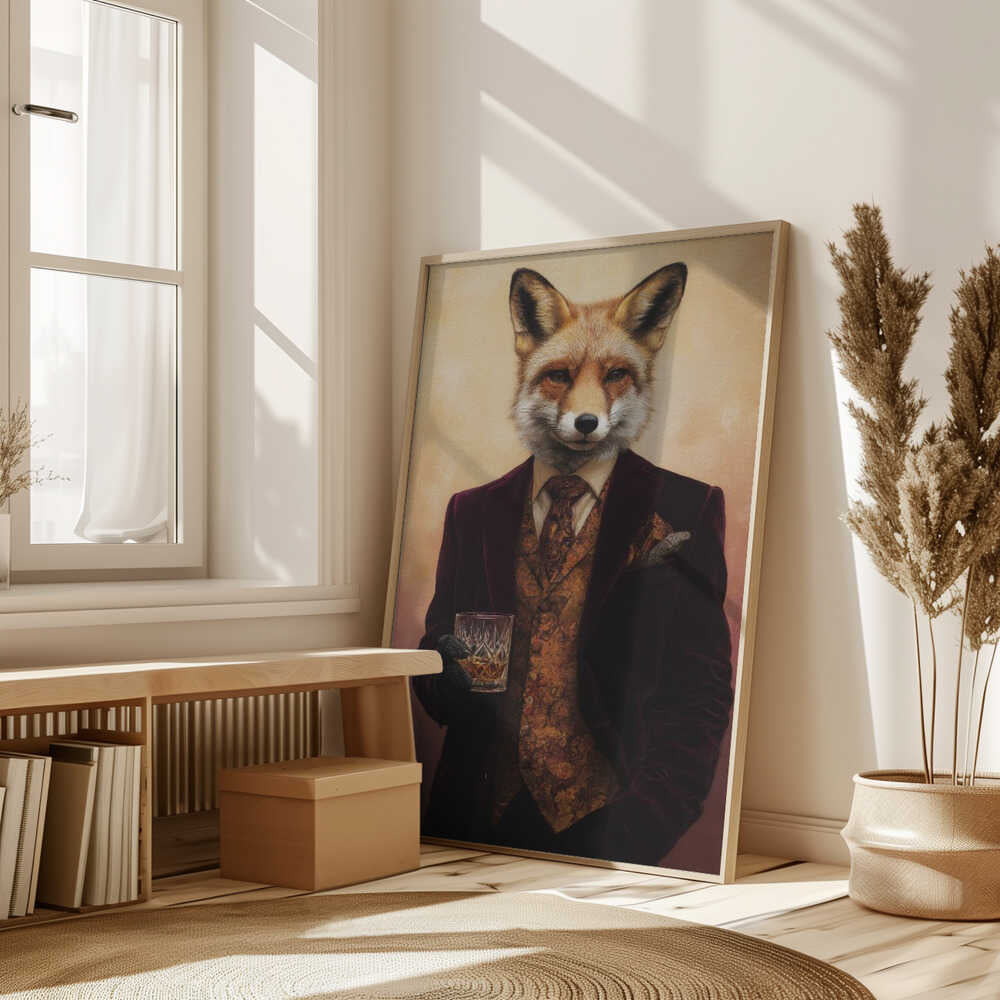 Fox In Velvet Suit Poster