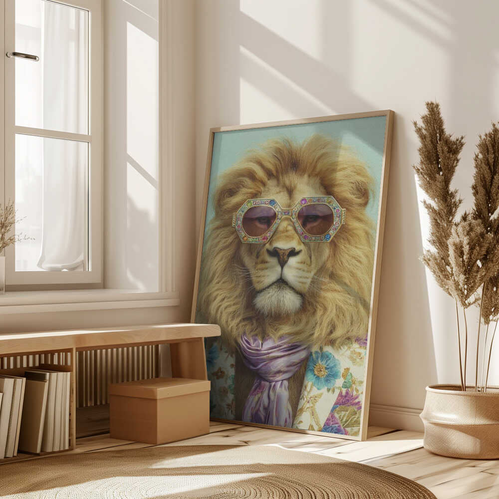 Groovy Lion Poster