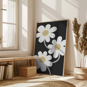 White Flowers In the Dark Poster
