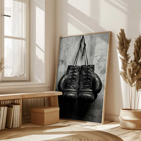 Retro Boxing Gloves Poster
