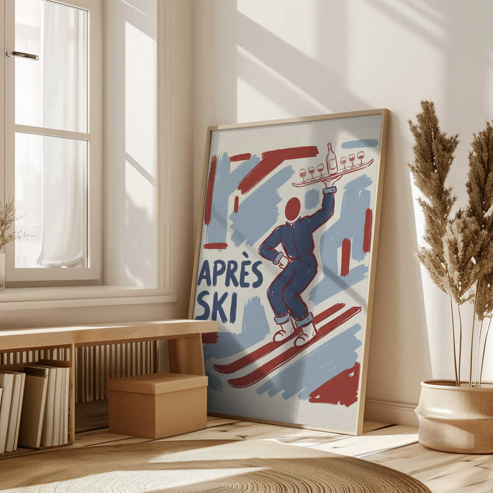 Apres Ski Waiter Poster