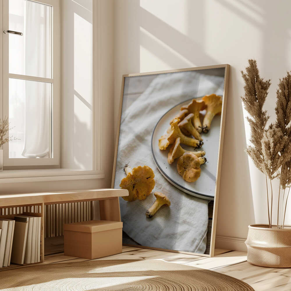Chanterelle Mushrooms Poster