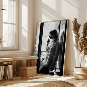 Smoking By the Window Poster