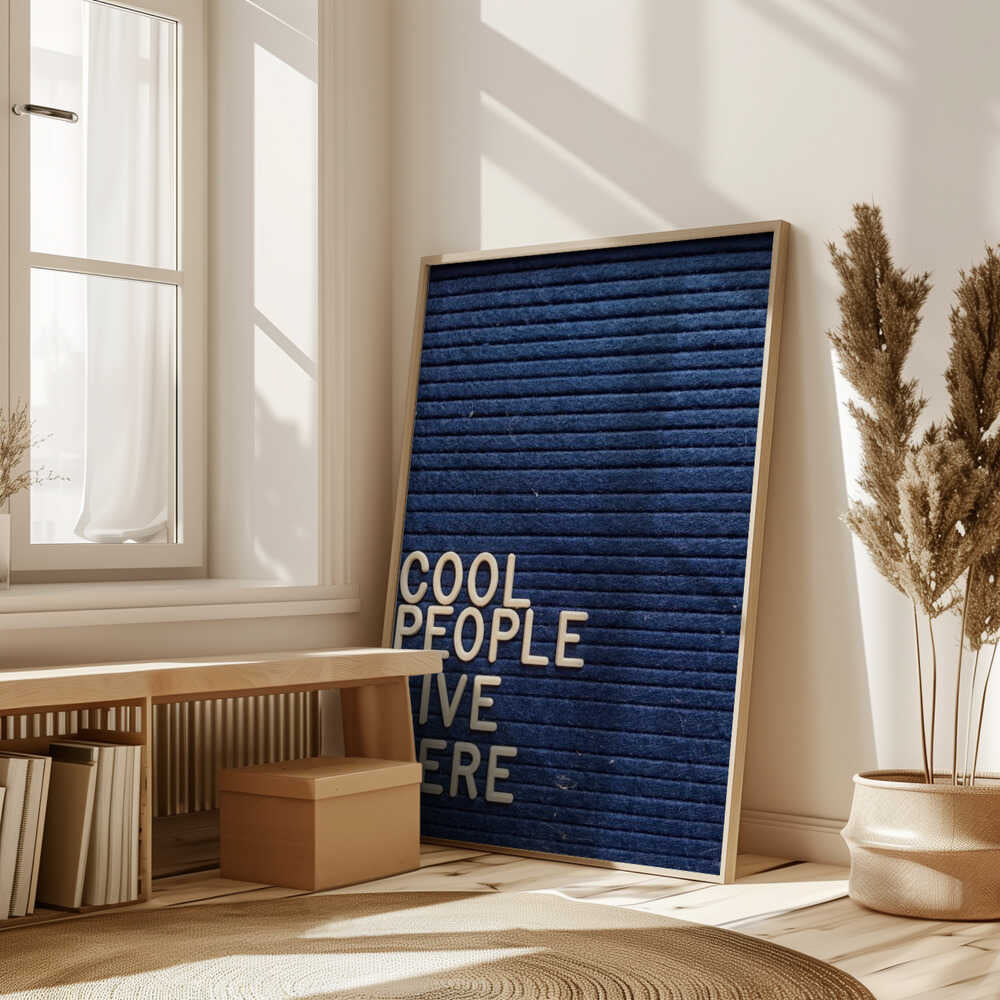 Cool People Live Here Letter Board Poster
