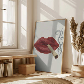 Smoking Lips Poster