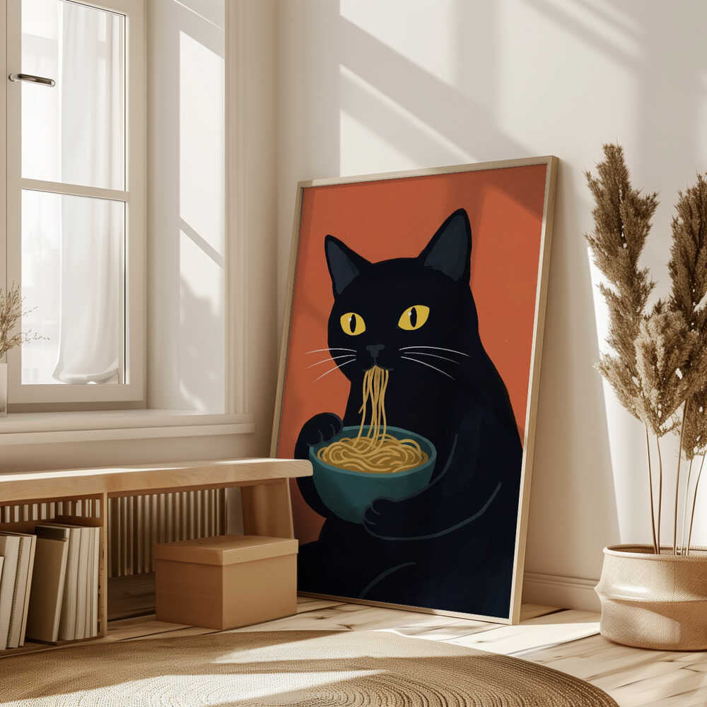Noodle Cat No 1 Poster